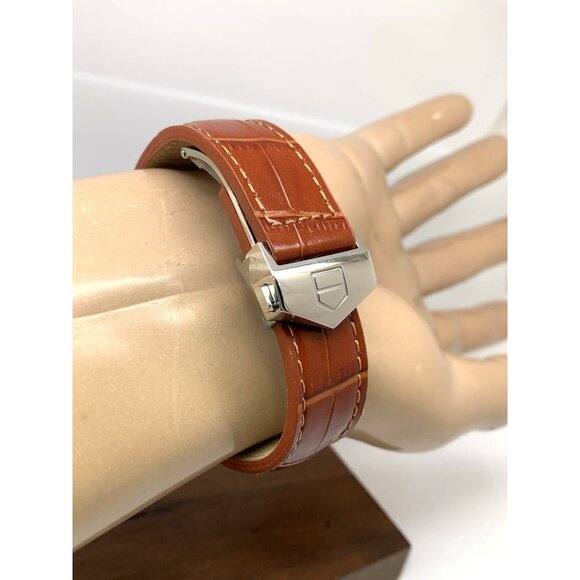 Tag Heuer Carrera Calibre 5 Men's Watch WAR201D-1 Swiss Automatic Brown Leather - Picture 10 of 14